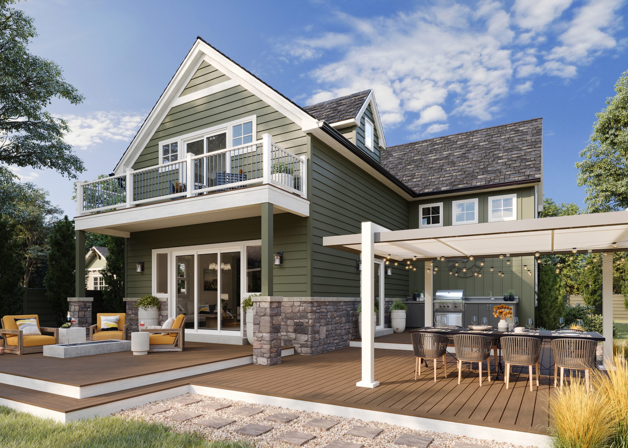 Finished deck replacement on a residential property in Bellevue, WA