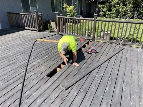 Deck repair service for damaged and rotting boards in Bellevue, WA.