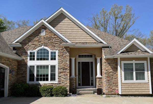 Newly installed asphalt shingle roof by Character Exteriors