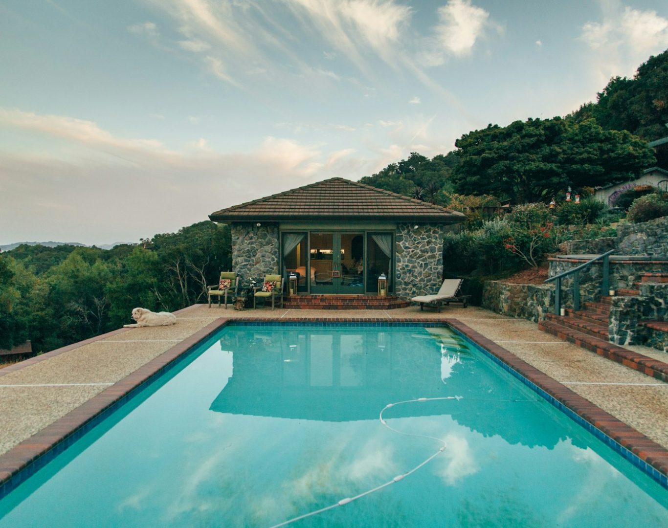 swimming pool on mountain